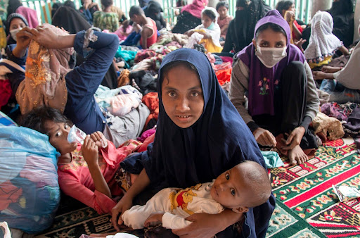 Suasana Tenda Pengungsian Warga Rohingya